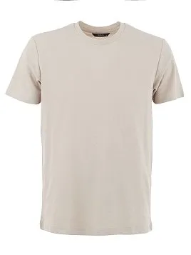 ФУТБОЛКА ИЗ ФАКТУРНОЙ ТКАНИ TSR26114-R БЕЖЕВАЯ