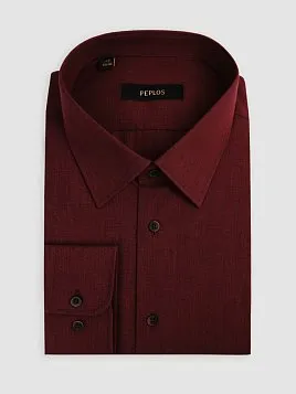 СОРОЧКА МУЖСКАЯ PEPLOS SH26121-C БОРДОВЫЙ