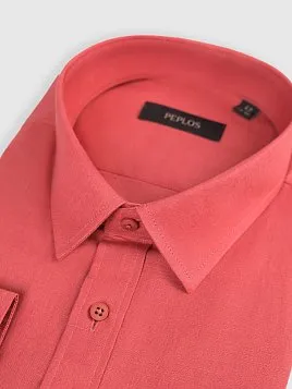 СОРОЧКА МУЖСКАЯ PEPLOS SH25223-R ОРАНЖЕВЫЙ