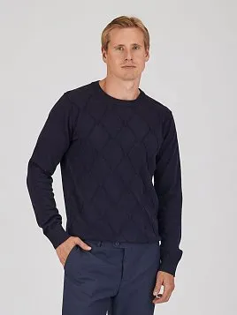 МУЖСКОЙ ДЖЕМПЕР KN26J004 ТЕМНО-СИНИЙ