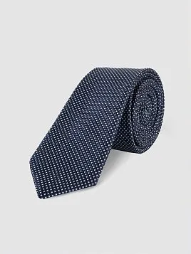 ГАЛСТУК МУЖСКОЙ PEPLOS ТЕМНО-СИНИЙ. МИКРОДИЗАЙН (250/157534-5)