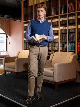 ЖИЛЕТ МУЖСКОЙ PEPLOS KN-CV-02 СИНИЙ