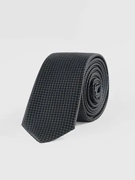 ГАЛСТУК МУЖСКОЙ PEPLOS ЧЕРНЫЙ. МИКРОДИЗАЙН (250/278)