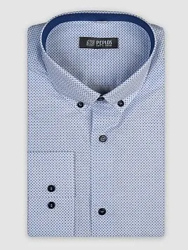СОРОЧКА МУЖСКАЯ PEPLOS SH20061-SL ГОЛУБОЙ