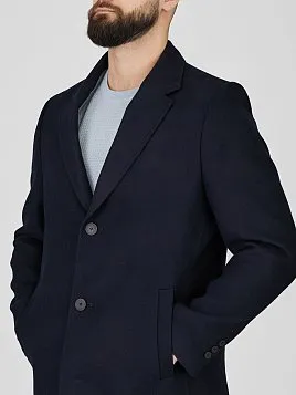 ТЕМНО-СИНЕЕ ПАЛЬТО OW26212-LR