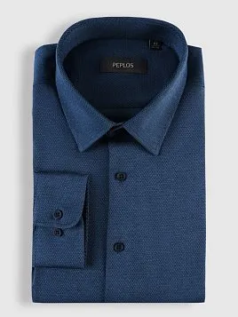 СОРОЧКА МУЖСКАЯ PEPLOS SH25245-SL ТЕМНО-СИНИЙ