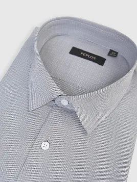 СОРОЧКА МУЖСКАЯ PEPLOS SH25187-K-SL СЕРЫЙ