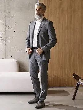 МУЖСКОЙ КОСТЮМ SU26116-R СЕРЫЙ