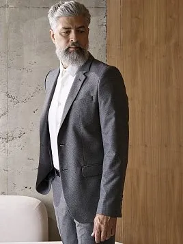 МУЖСКОЙ КОСТЮМ SU26116-R СЕРЫЙ