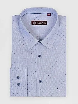 СОРОЧКА МУЖСКАЯ MAJESTIC LEGATE SH22146-SL СИНИЙ