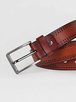 РЕМЕНЬ МУЖСКОЙ PEPLOS J52. BELT-22-J52-46 РЫЖИЙ