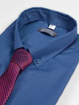 СОРОЧКА МУЖСКАЯ PEPLOS SH21142-SL ТЕМНО-СИНИЙ