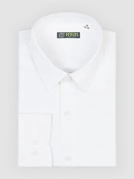 СОРОЧКА ДЛЯ МАЛЬЧИКА PEPLOS SH22J003-SL БЕЛЫЙ С МИКРОДИЗАЙНОМ