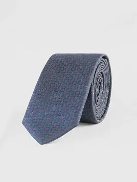 ГАЛСТУК МУЖСКОЙ PEPLOS ТЕМНО-СИНИЙ. МИКРОДИЗАЙН (250/31)