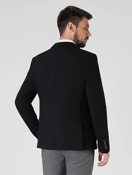 ПИДЖАК МУЖСКОЙ PEPLOS JA24106-SL ЧЁРНЫЙ ТРИКОТАЖНЫЙ
