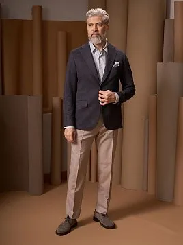 ТРИКОТАЖНЫЙ ПИДЖАК JA26144-R ТЕМНО-СИНИЙ