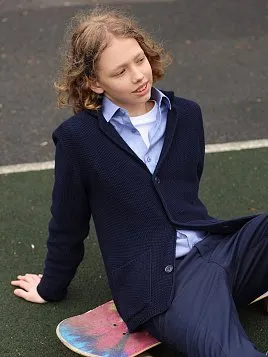 КАРДИГАН ДЕТСКИЙ PEPLOS JKN25C008 ТЕМНО-СИНИЙ