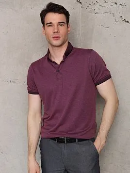 РУБАШКА-ПОЛО МУЖСКАЯ PEPLOS TSP25014-R БОРДОВЫЙ