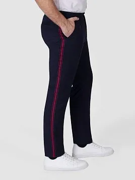 БРЮКИ МУЖСКИЕ PEPLOS TRB002-200-1Л ТЕМНО-СИНИЙ (с лампасами)