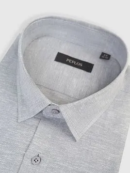 СОРОЧКА МУЖСКАЯ PEPLOS SH25089-K-R СЕРЫЙ