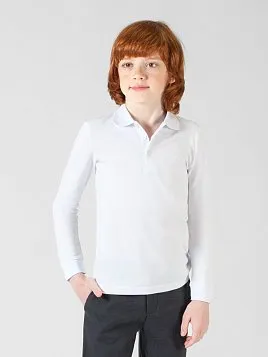 РУБАШКА-ПОЛО ДЛЯ МАЛЬЧИКА С ДЛИННЫМ РУКАВОМ PEPLOS TS22J13-P БЕЛЫЙ