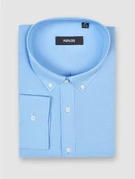 СОРОЧКА МУЖСКАЯ PEPLOS SH24244-R ГОЛУБОЙ