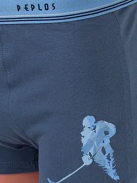 ТРУСЫ БОКСЕРЫ МУЖСКИЕ PEPLOS UW22003-BX СИНИЙ