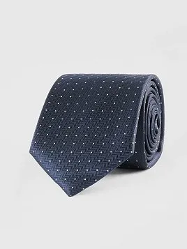 ГАЛСТУК МУЖСКОЙ PEPLOS ТЕМНО-СИНИЙ. МИКРОДИЗАЙН (400/204)