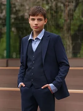 КОСТЮМ ПОДРОСТКОВЫЙ PEPLOS SU25T107-SL ТЕМНО-СИНИЙ