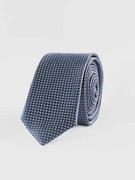 ГАЛСТУК МУЖСКОЙ PEPLOS ТЕМНО-СИНИЙ. МИКРОДИЗАЙН (250/279)