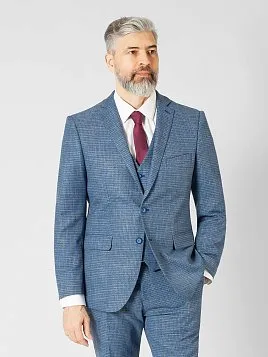 КОСТЮМ МУЖСКОЙ PEPLOS SU22049-SL ГОЛУБОЙ (ЖИЛЕТ ОТДЕЛЬНО)