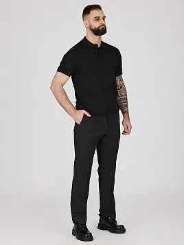 ТРИКОТАЖНАЯ РУБАШКА С ШЕРСТЬЮ KN26SH043-LR ЧЁРНЫЙ