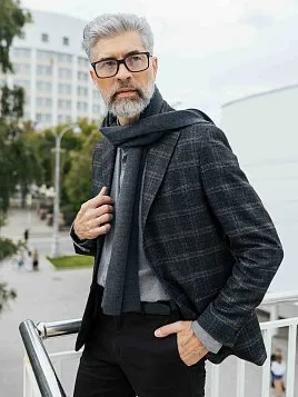 ПИДЖАК МУЖСКОЙ PEPLOS JA25117-С ТЕМНО-СЕРЫЙ