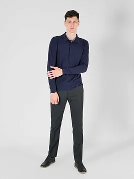 РУБАШКА-ПОЛО ПОДРОСТКОВАЯ С ДЛИННЫМ РУКАВОМ PEPLOS TS23T25-P ТЕМНО-СИНИЙ