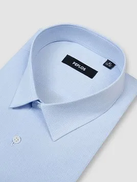 СОРОЧКА МУЖСКАЯ PEPLOS SH24077-K-R ГОЛУБОЙ
