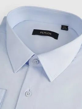 СОРОЧКА МУЖСКАЯ PEPLOS SH25075-SL ГОЛУБОЙ
