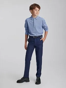 РУБАШКА-ПОЛО С ДЛИННЫМ РУКАВОМ ДЛЯ МАЛЬЧИКА PEPLOS TSP25J011-R ГОЛУБОЙ