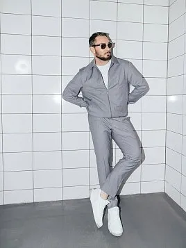 БРЮКИ МУЖСКИЕ PEPLOS TR24120-201 СВЕТЛО-СЕРЫЙ