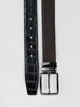 РЕМЕНЬ МУЖСКОЙ PEPLOS ДВУСТОРОННИЙ C15. BELT-22-C15-13 ЧЁРНЫЙ-КОРИЧНЕВЫЙ