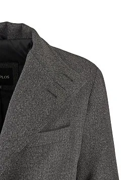 СЕРОЕ УТПЕЛЕННОЕ ПАЛЬТО OW27206-CT