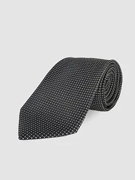 ГАЛСТУК МУЖСКОЙ PEPLOS ЧЁРНЫЙ. МИКРОДИЗАЙН (400/157492-2)