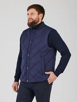 СТЕГАНЫЙ УТЕПЛЕННЫЙ ЖИЛЕТ OW2623-V СИНИЙ