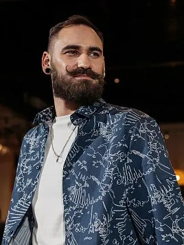 СОРОЧКА МУЖСКАЯ PEPLOS SH23142-R ТЕМНО-СИНИЙ