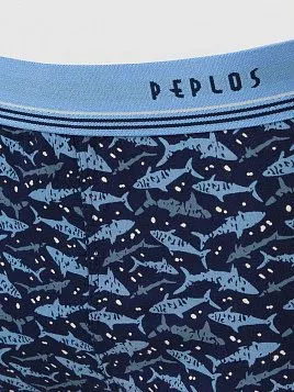 ТРУСЫ БОКСЕРЫ МУЖСКИЕ PEPLOS UW22010-BX ТЕМНО-СИНИЙ