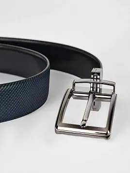 РЕМЕНЬ МУЖСКОЙ PEPLOS ДВУСТОРОННИЙ C15. BELT-22-C15-17 СИНИЙ-ЧЕРНЫЙ