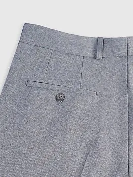 МУЖСКИЕ БРЮКИ С ЗАЩИПАМИ TR26123-230 СЕРЫЕ