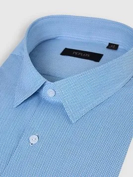 СОРОЧКА МУЖСКАЯ PEPLOS SH25247-K-SL ГОЛУБОЙ