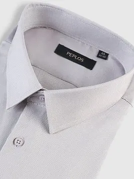 СОРОЧКА МУЖСКАЯ PEPLOS SH25083-R СЕРЫЙ