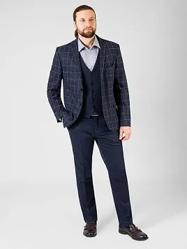 КОСТЮМ МУЖСКОЙ PEPLOS SU22041-SL ТЕМНО-СИНИЙ (ЖИЛЕТ ОТДЕЛЬНО)