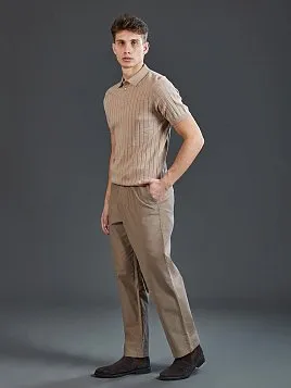 ТРИКОТАЖНАЯ РУБАШКА KN26SH030 БЕЖЕВАЯ